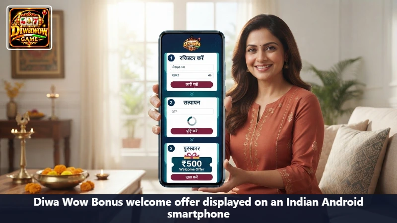 Welcome offer card on a phone with terms visible and no claimed button pressed