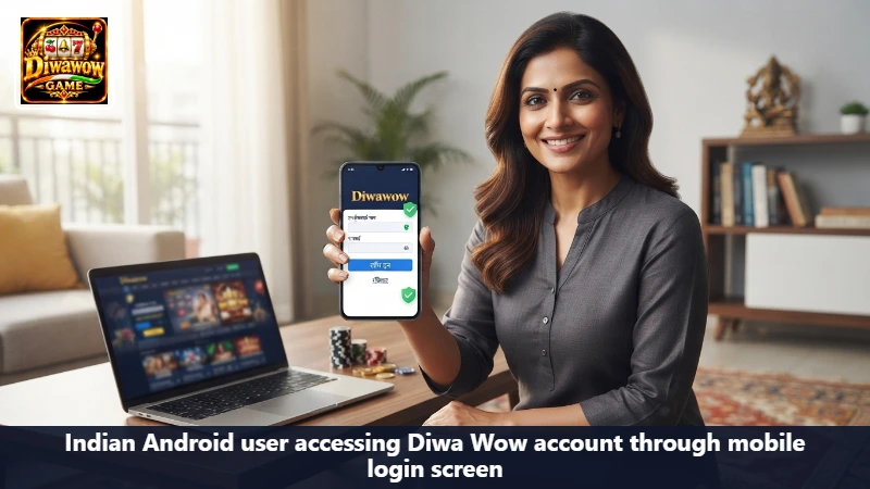 Android autofill sheet being dismissed above a Diwa Wow login form