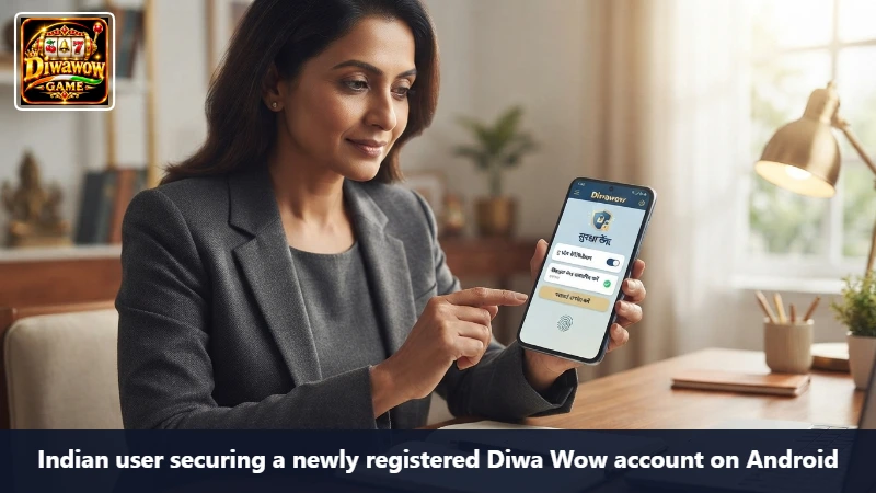New Diwa Wow account home with profile name visible and balance hidden